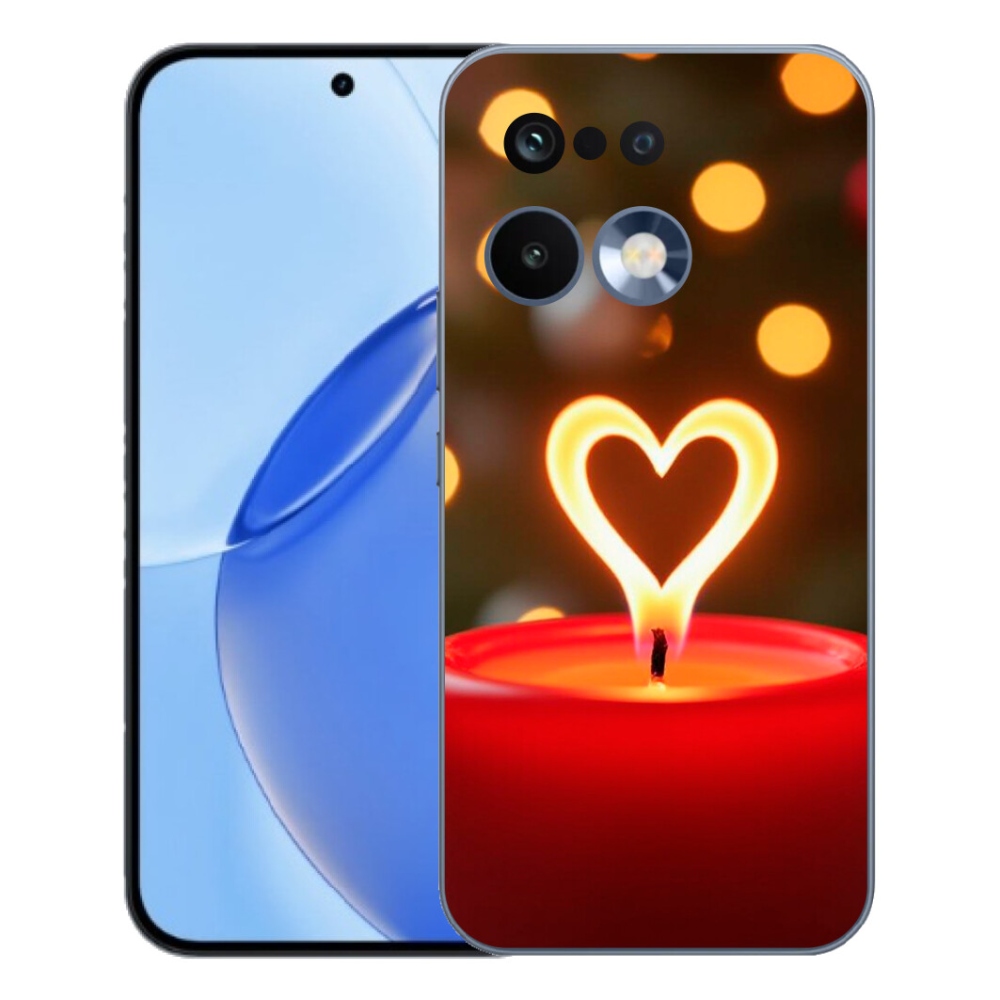 Gélový kryt mmCase na Realme 16 Pro - srdce z plameňa