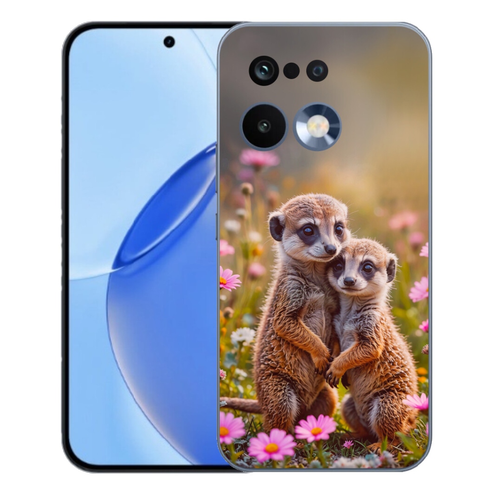 Gélový kryt mmCase na Realme 16 Pro - surikatí duo