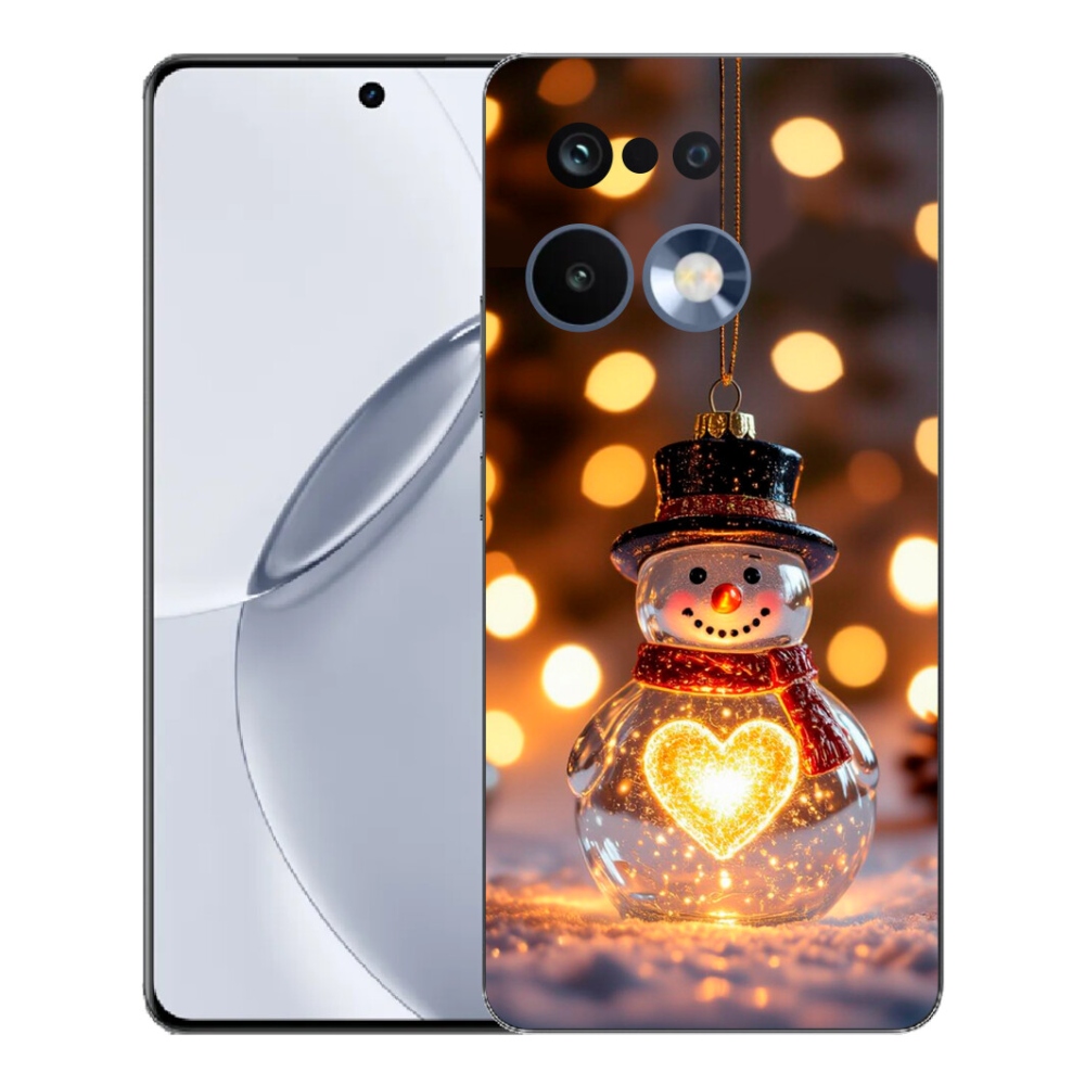 Gélový kryt mmCase na Realme 16 Pro+ - svietiaci vianočný snehuliak