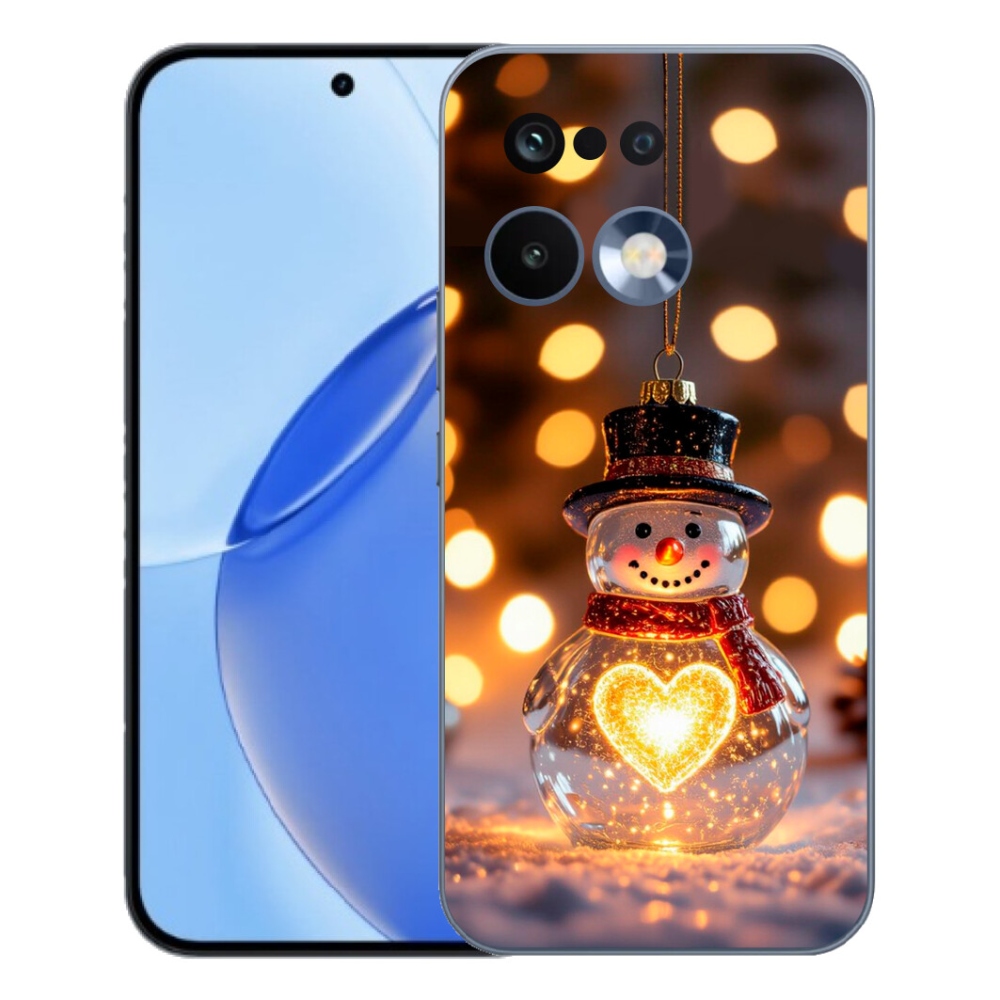 Gélový kryt mmCase na Realme 16 Pro - svietiaci vianočný snehuliak