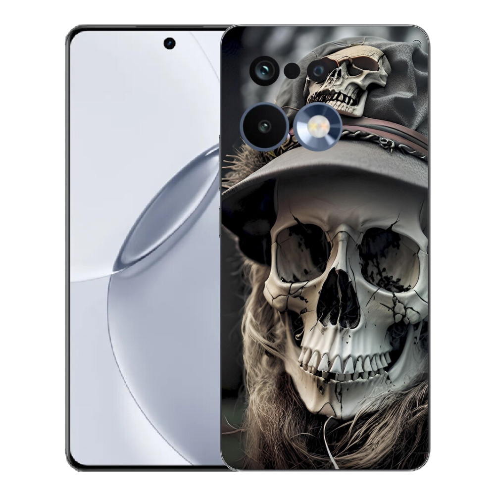 Gélový kryt mmCase na Realme 16 Pro+ - temná lebka