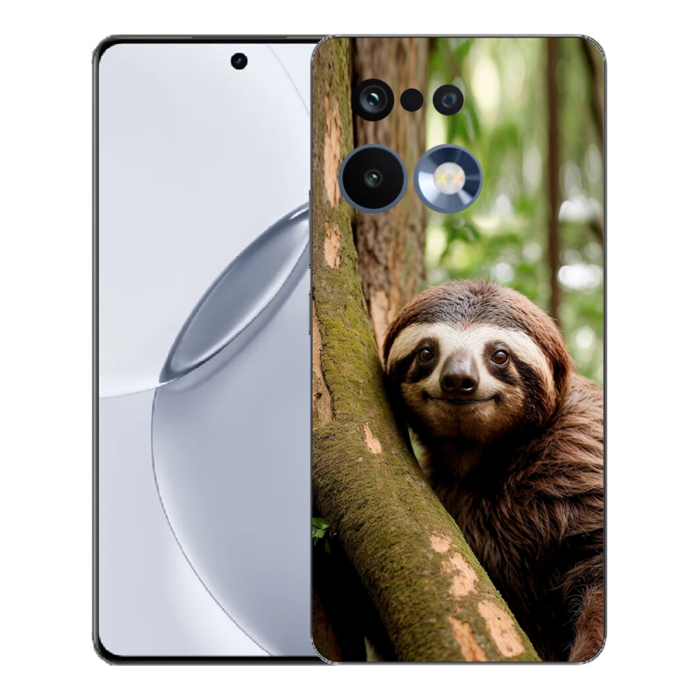 Gélový kryt mmCase na Realme 16 Pro+ - usmievavý leňochod