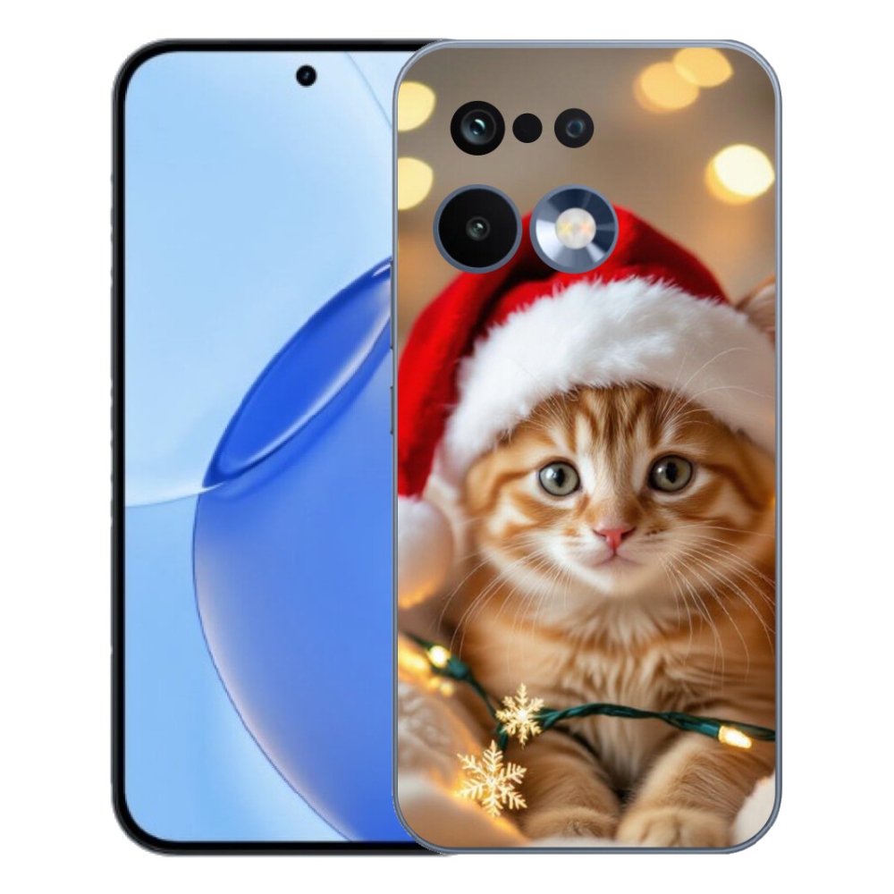 Gélový kryt mmCase na Realme 16 Pro - vianočné mačiatko