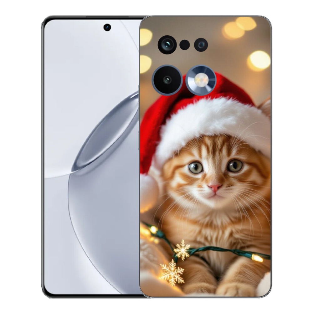 Gélový kryt mmCase na Realme 16 Pro+ - vianočné mačiatko