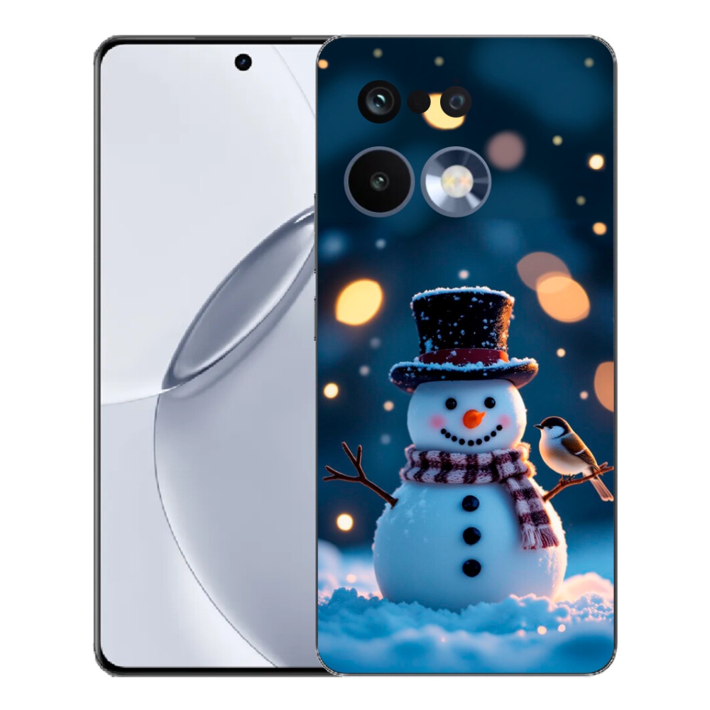 Gélový kryt mmCase na Realme 16 Pro+ - vianočný snehuliak