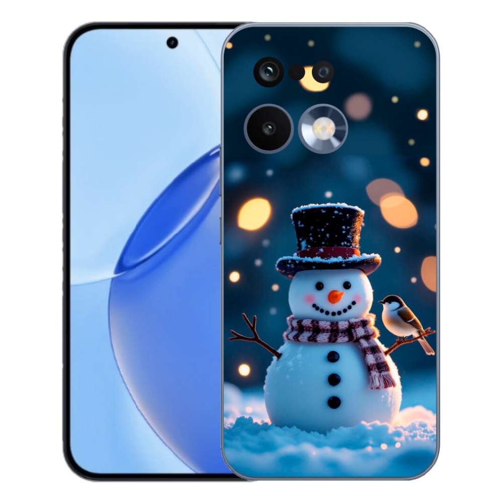 Gélový kryt mmCase na Realme 16 Pro - vianočný snehuliak