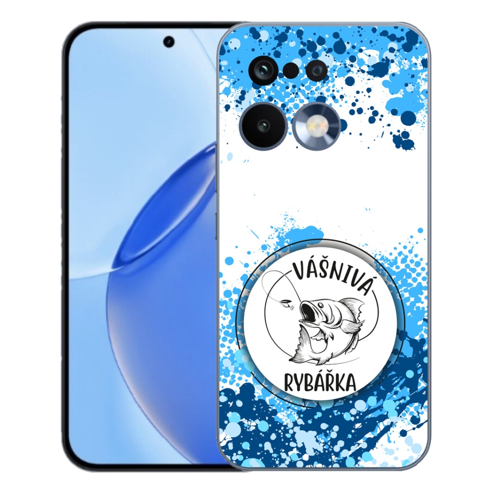 Gélový kryt mmCase na Realme 16 Pro - vášnivá rybárka biele pozadie
