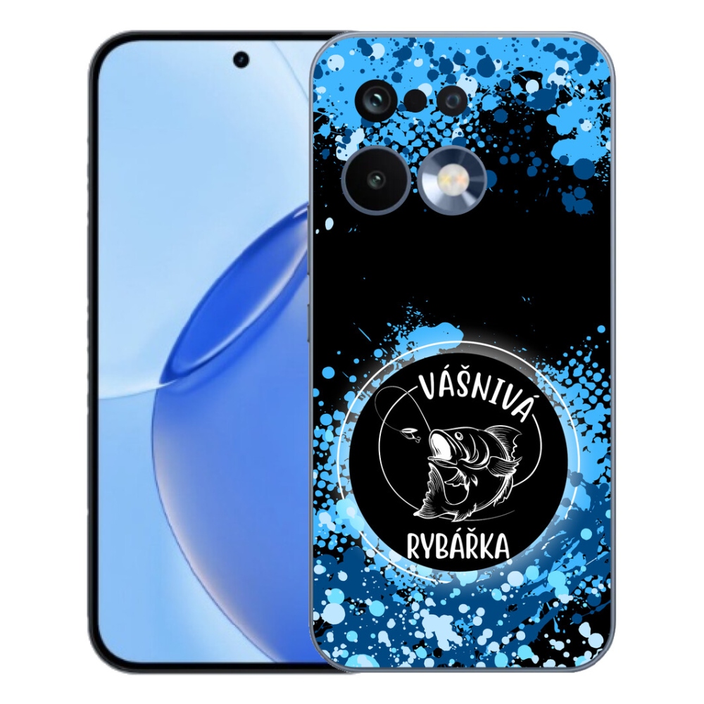 Gélový kryt mmCase na Realme 16 Pro - vášnivá rybárka čierne pozadie