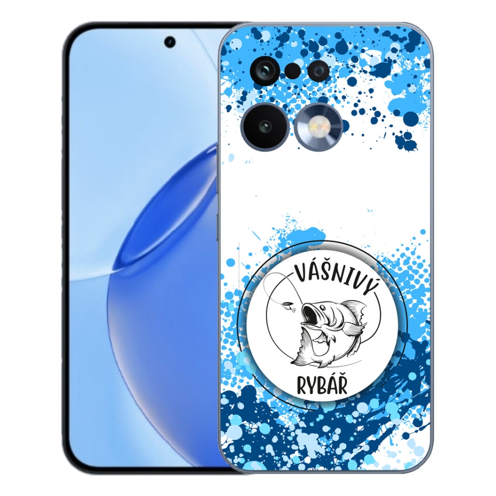 Gélový kryt mmCase na Realme 16 Pro - vášnivý rybár biele pozadie