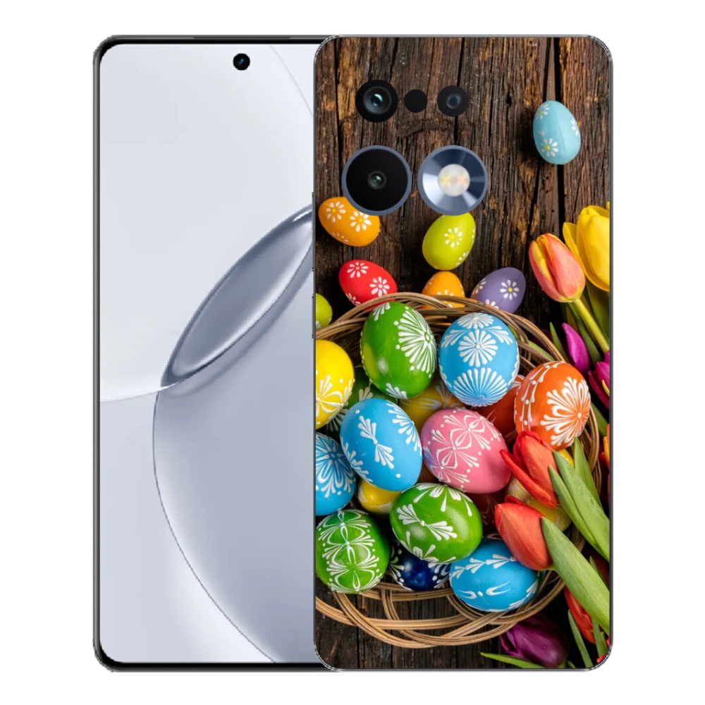 Gélový kryt mmCase na Realme 16 Pro+ - veľkonočné vajíčka