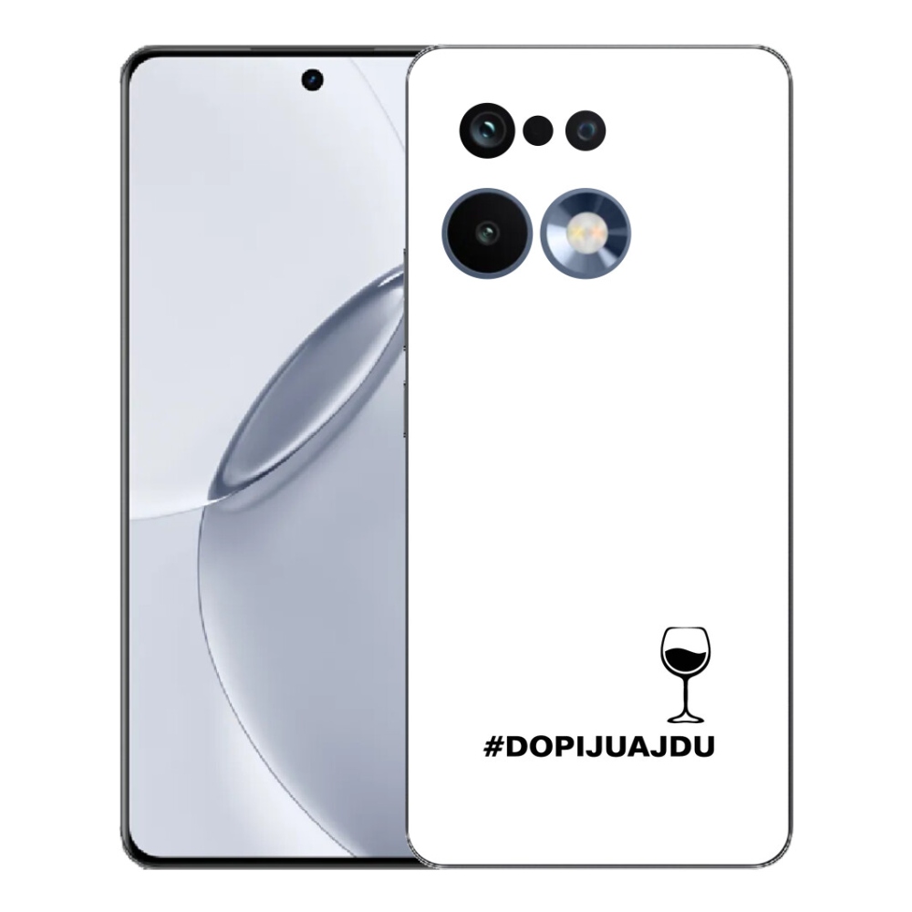 Gélový kryt mmCase na Realme 16 Pro+ - vínny motív biele pozadie