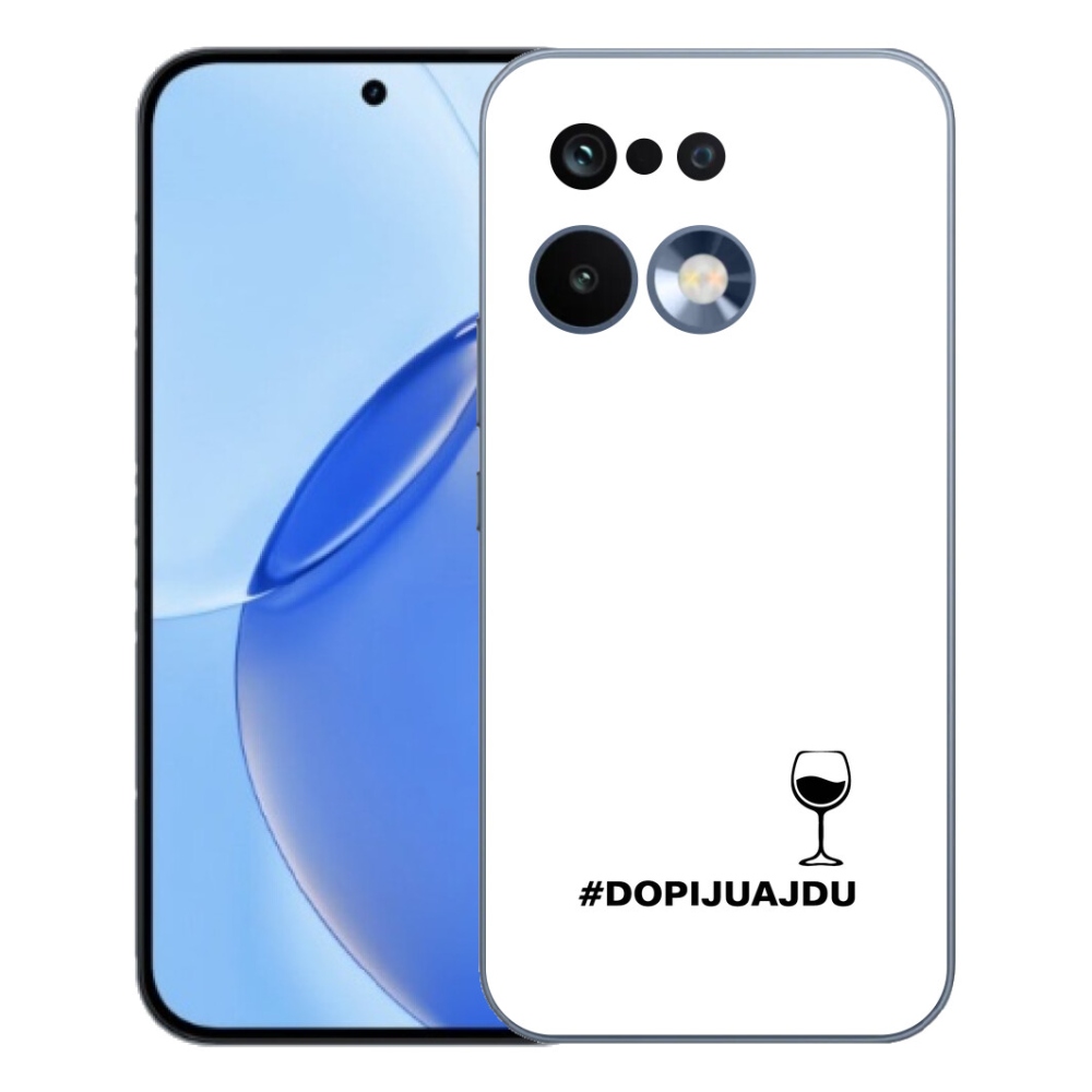 Gélový kryt mmCase na Realme 16 Pro - vínny motív biele pozadie