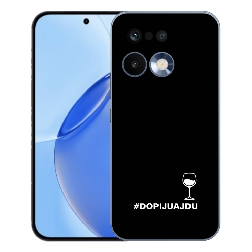 Gélový kryt mmCase na Realme 16 Pro - vínny motív čierne pozadie
