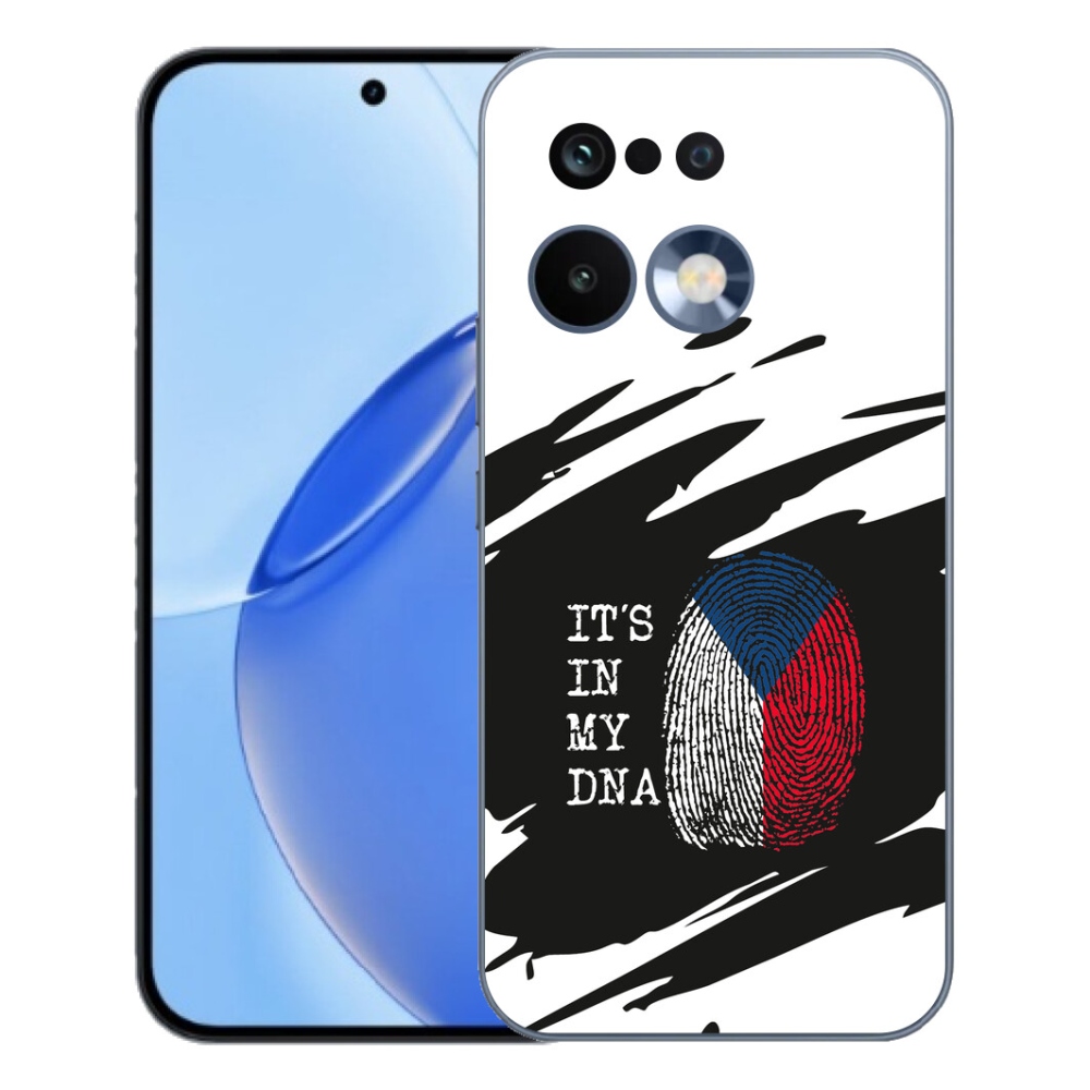 Gélový kryt mmCase na Realme 16 Pro - vlajka odtlačok prsta čiernobiele pozadie