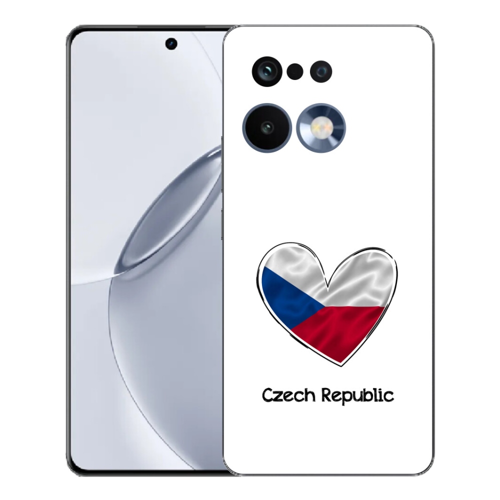 Gélový kryt mmCase na Realme 16 Pro+ - vlajka srdca biele pozadie