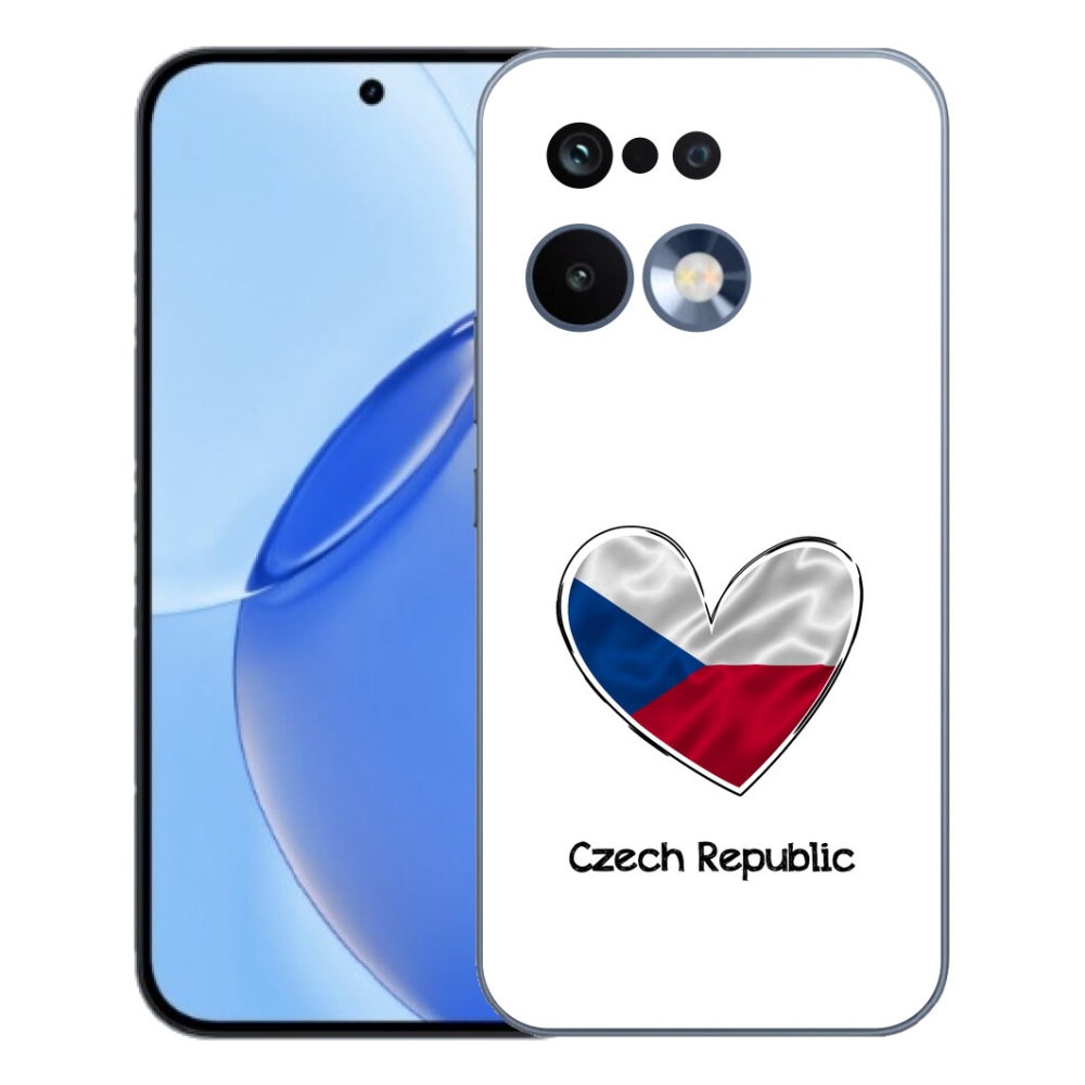 Gélový kryt mmCase na Realme 16 Pro - vlajka srdca biele pozadie