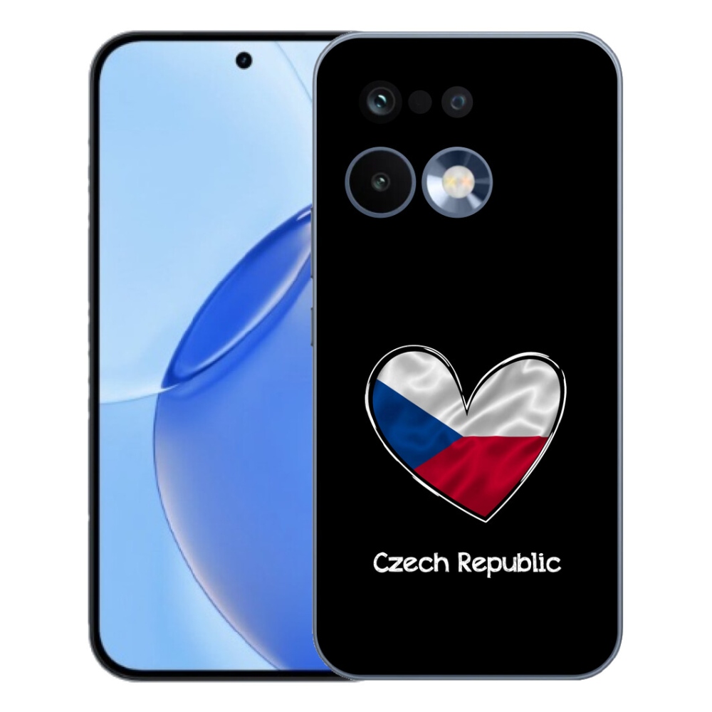 Gélový kryt mmCase na Realme 16 Pro - vlajka srdca čierne pozadie