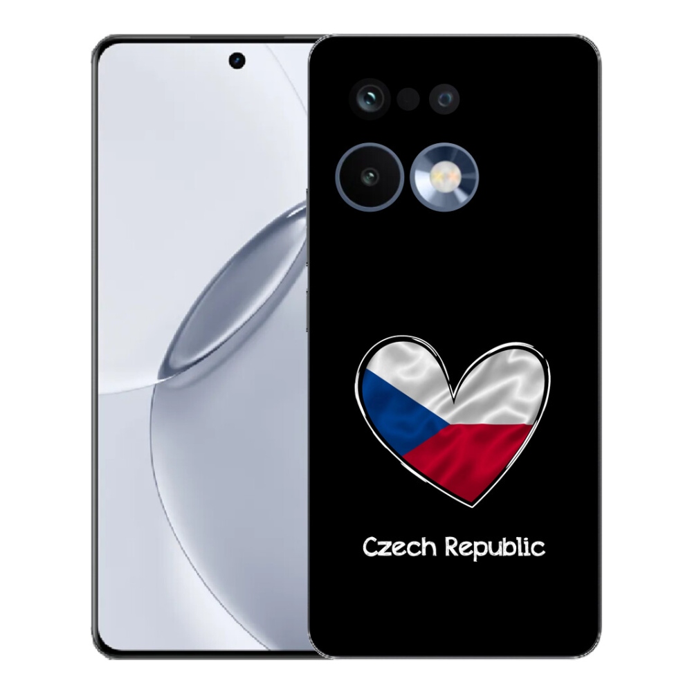 Gélový kryt mmCase na Realme 16 Pro+ - vlajka srdca čierne pozadie