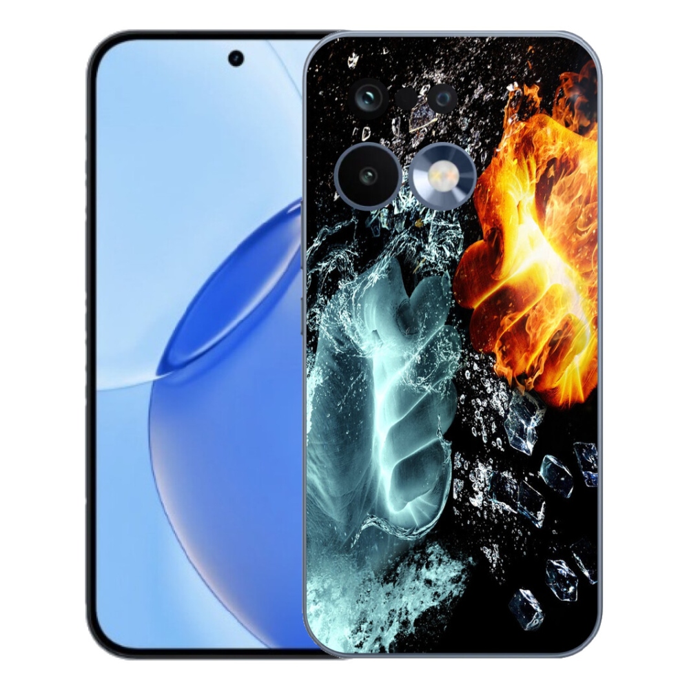 Gélový kryt mmCase na Realme 16 Pro - voda a oheň