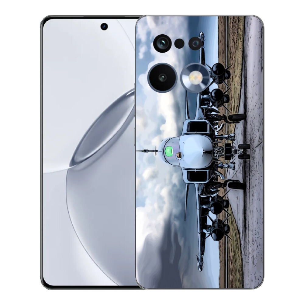 Gélový kryt mmCase na Realme 16 Pro+ - vojenské lietadlo