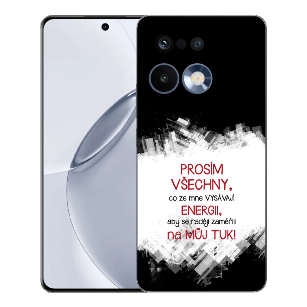 Gélový kryt mmCase na Realme 16 Pro+ - vtipný text 1 červený