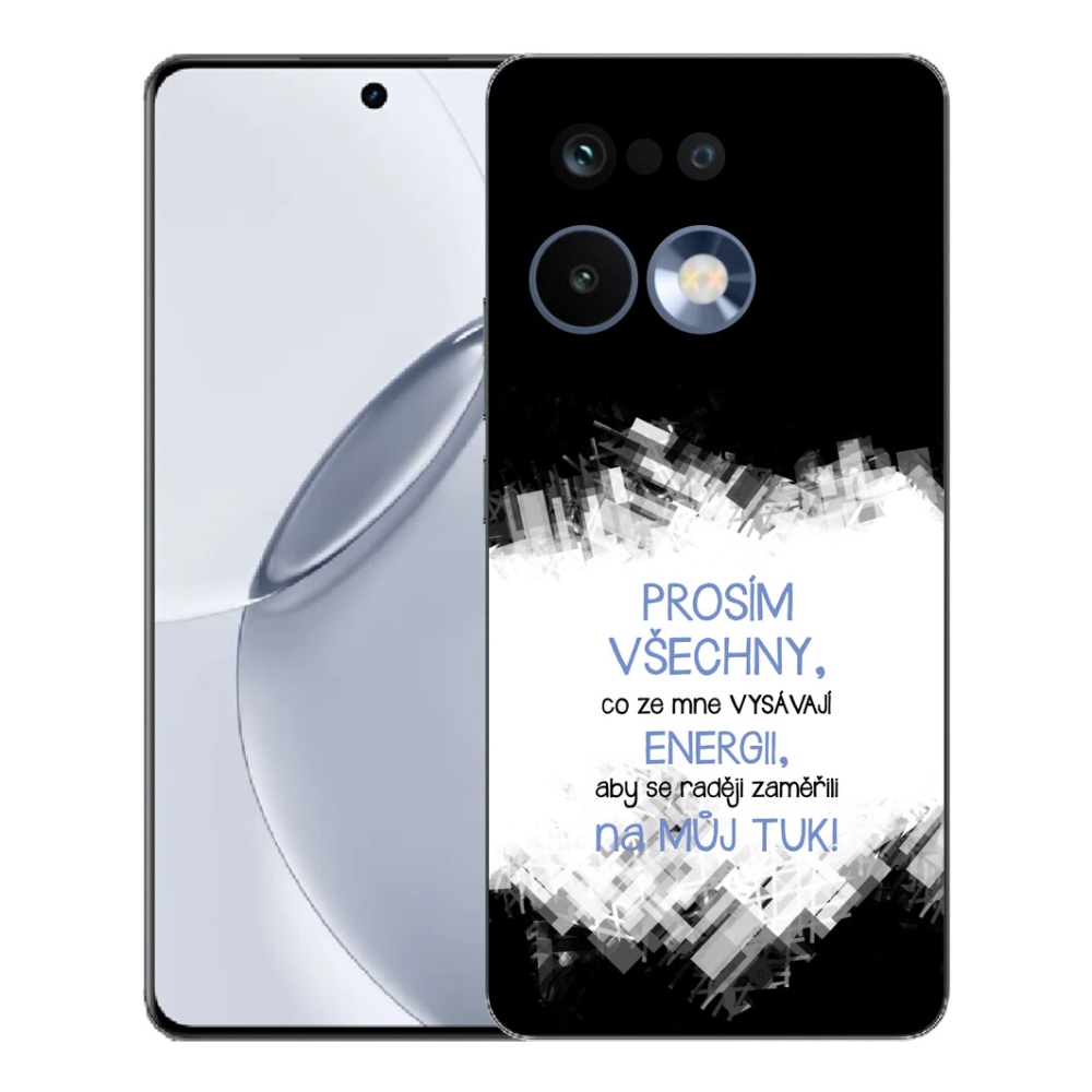 Gélový kryt mmCase na Realme 16 Pro+ - vtipný text 1 modrý