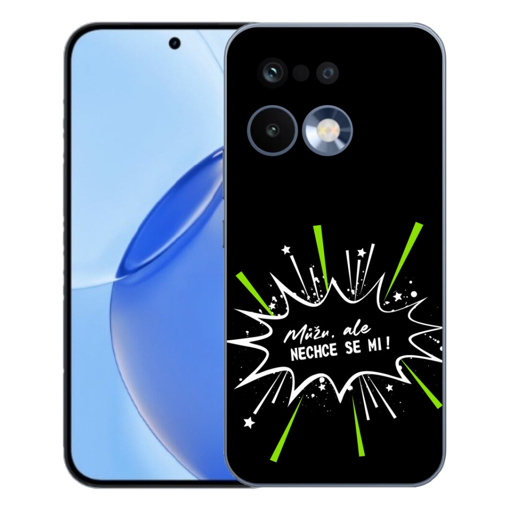 Gélový kryt mmCase na Realme 16 Pro - vtipný text 11 čierne pozadie