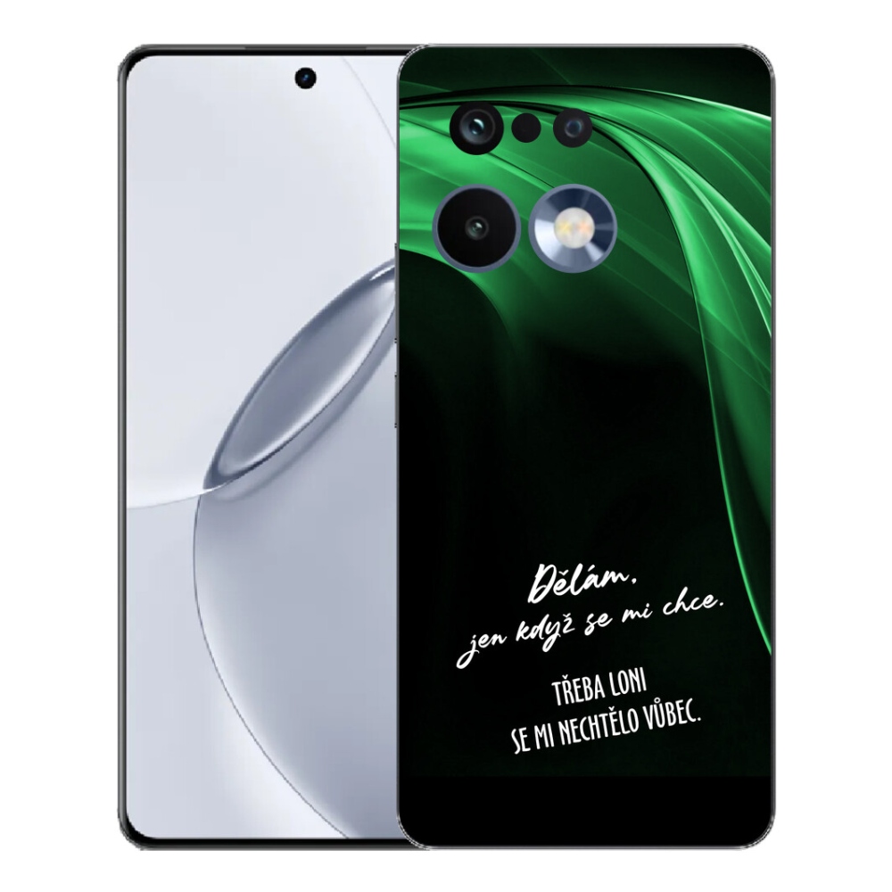 Gélový kryt mmCase na Realme 16 Pro+ - vtipný text 12 čierne pozadie