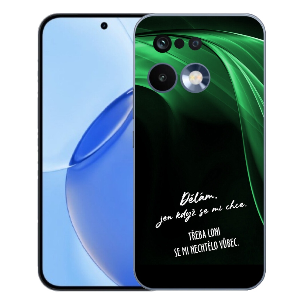 Gélový kryt mmCase na Realme 16 Pro - vtipný text 12 čierne pozadie