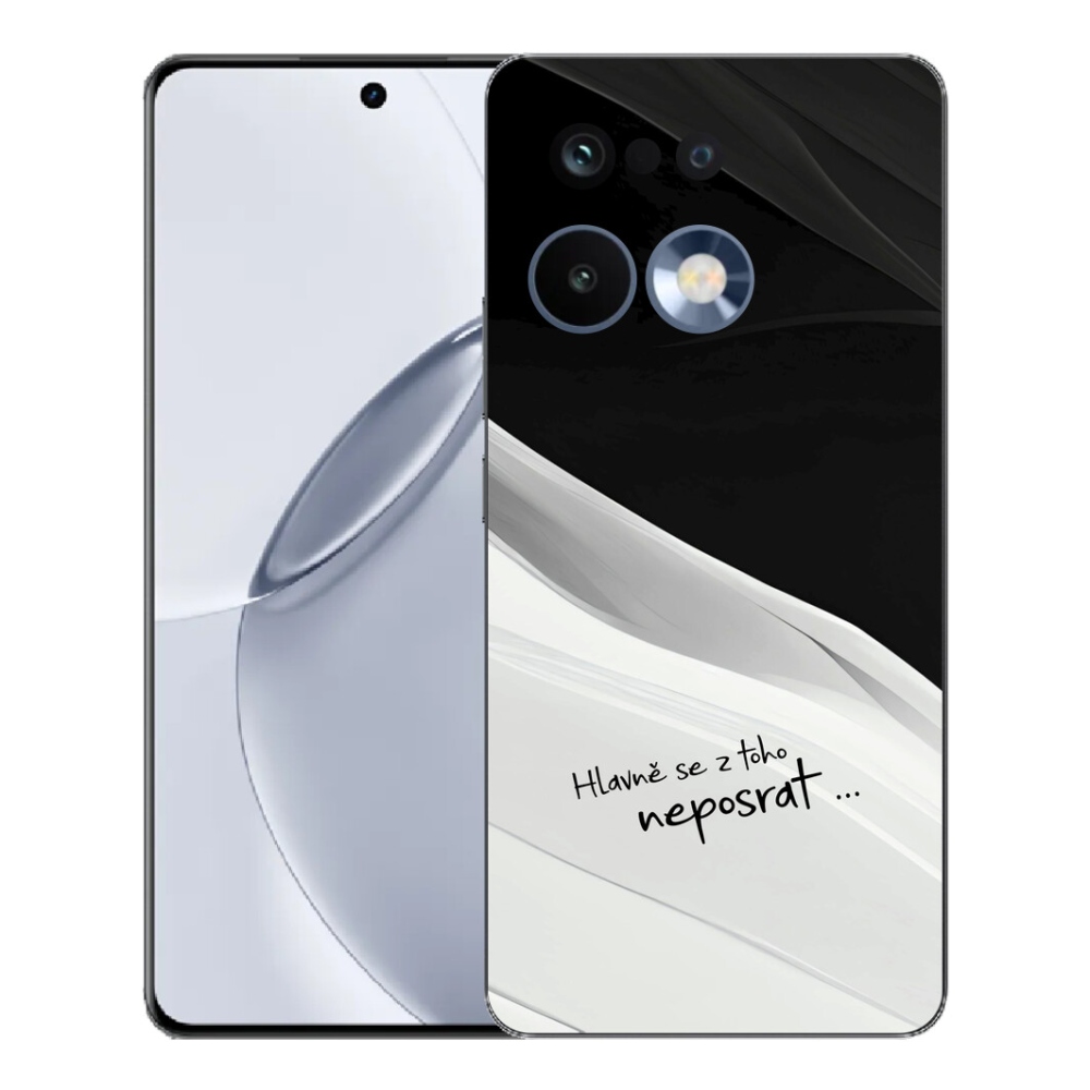 Gélový kryt mmCase na Realme 16 Pro+ - vtipný text 13 bieločierne pozadie