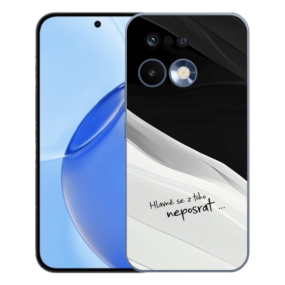 Gélový kryt mmCase na Realme 16 Pro - vtipný text 13 bieločierne pozadie