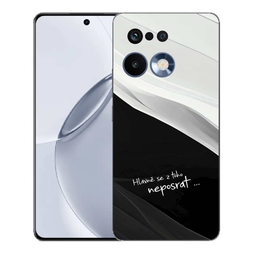 Gélový kryt mmCase na Realme 16 Pro+ - vtipný text 13 čiernobiele pozadie