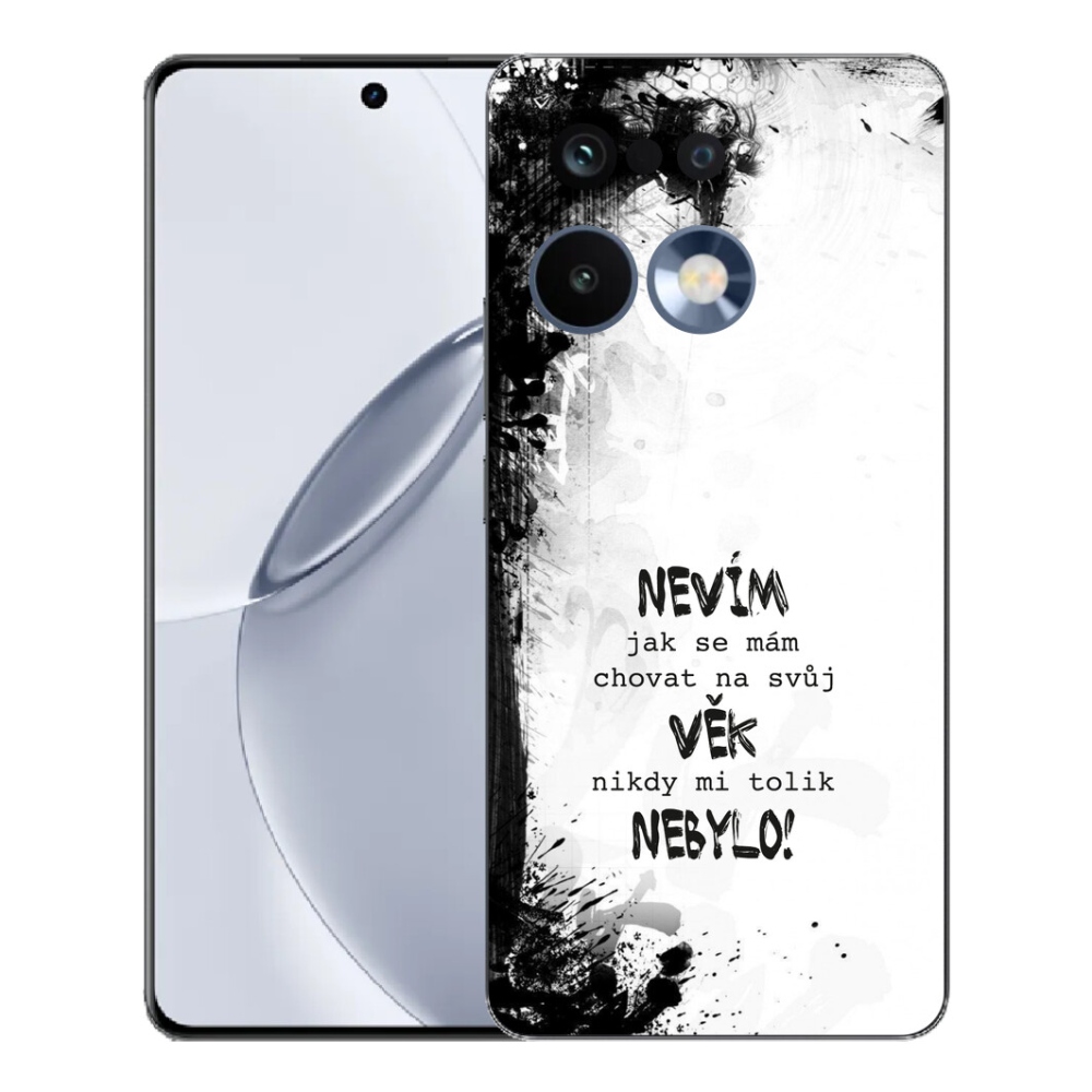 Gélový kryt mmCase na Realme 16 Pro+ - vtipný text 14 biele pozadie