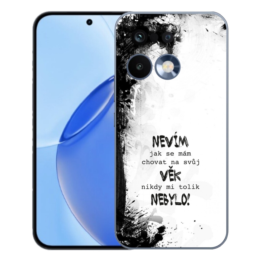 Gélový kryt mmCase na Realme 16 Pro - vtipný text 14 biele pozadie