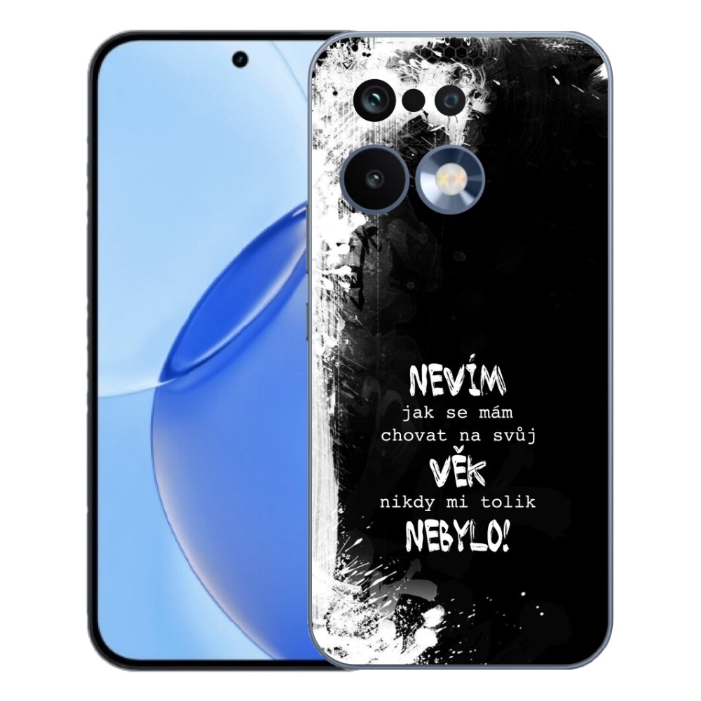 Gélový kryt mmCase na Realme 16 Pro - vtipný text 14 čierne pozadie