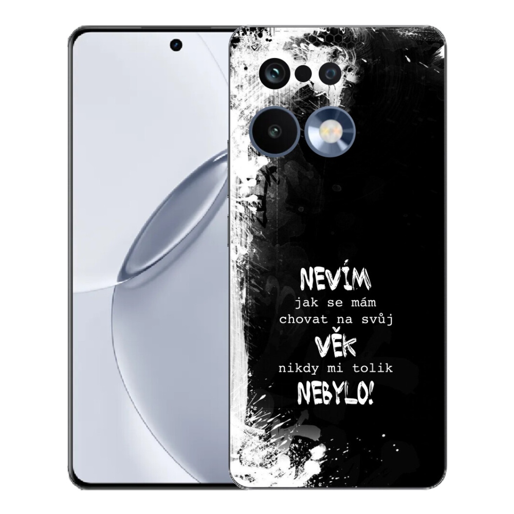 Gélový kryt mmCase na Realme 16 Pro+ - vtipný text 14 čierne pozadie