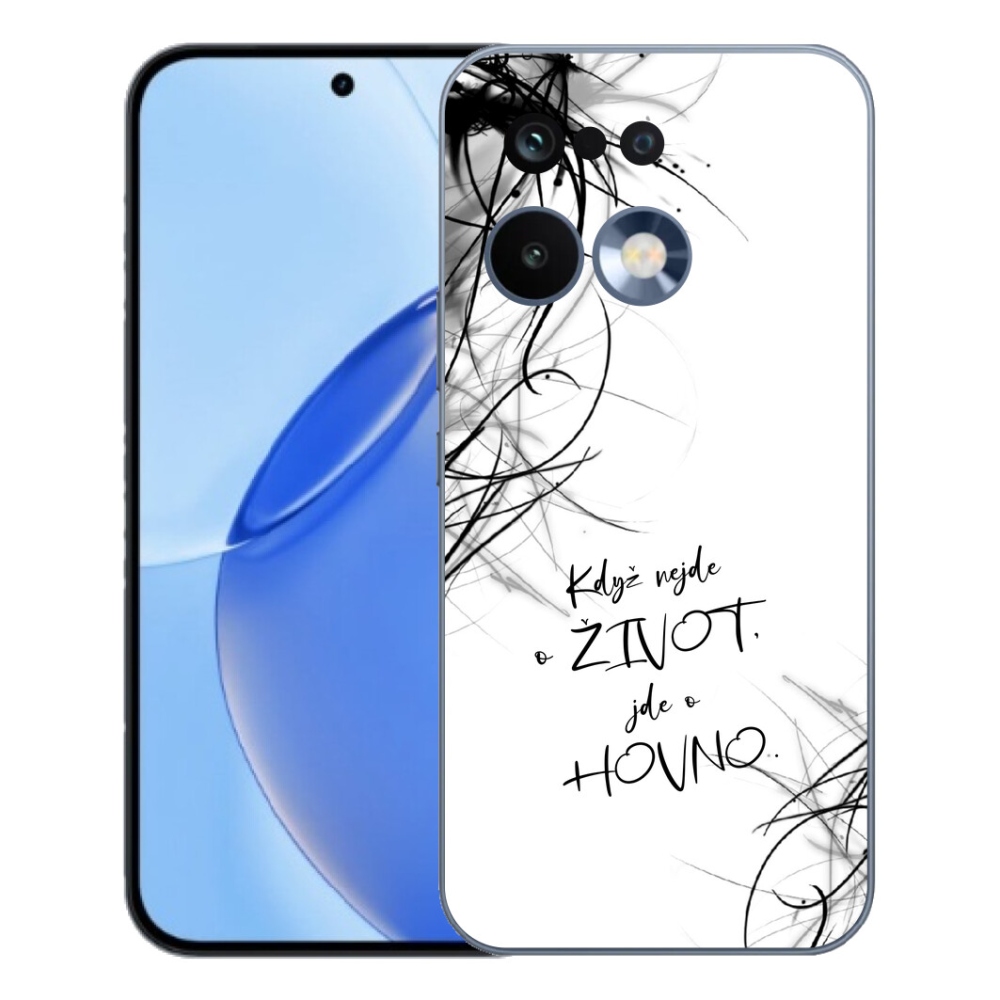 Gélový kryt mmCase na Realme 16 Pro - vtipný text 16 biele pozadie