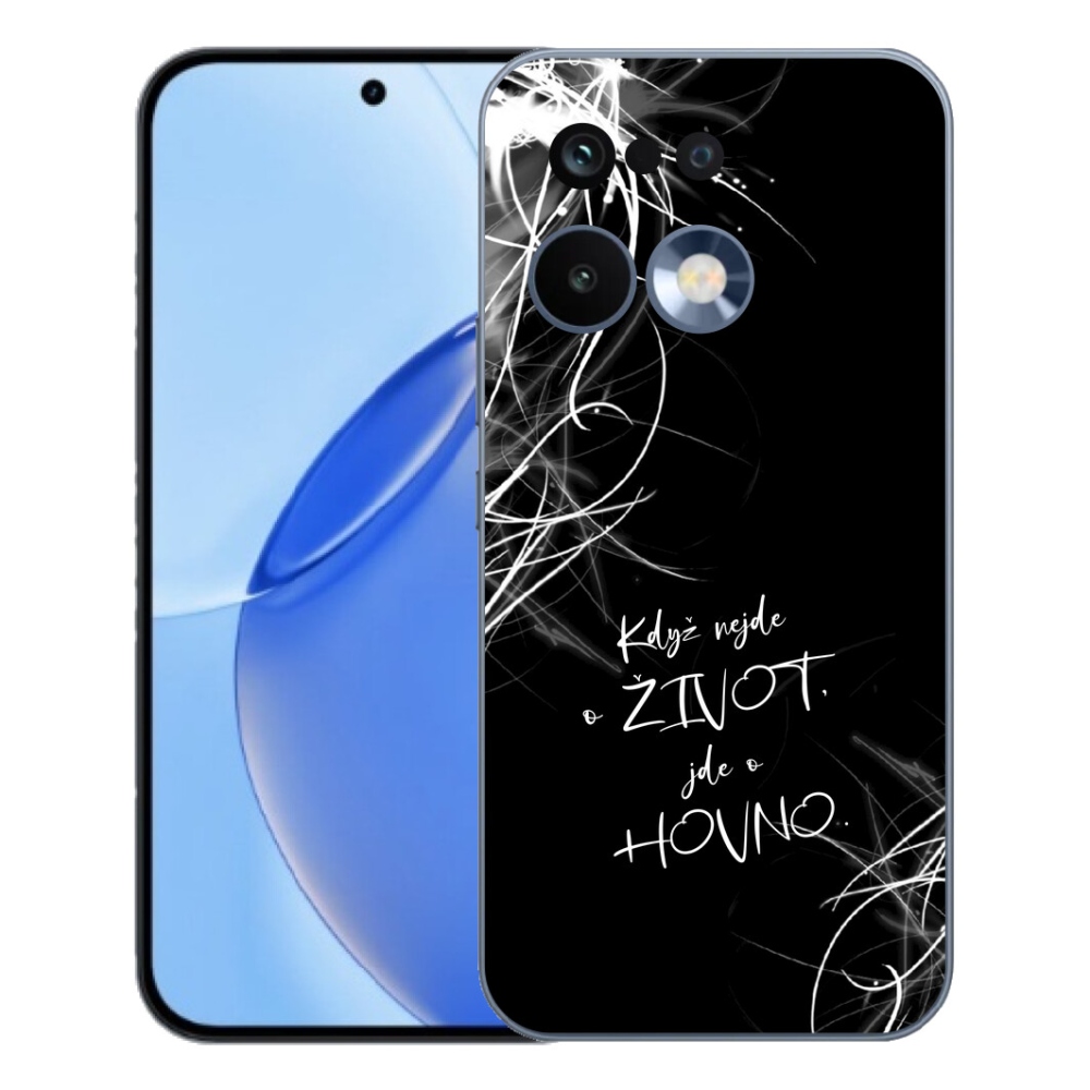 Gélový kryt mmCase na Realme 16 Pro - vtipný text 16 čierne pozadie