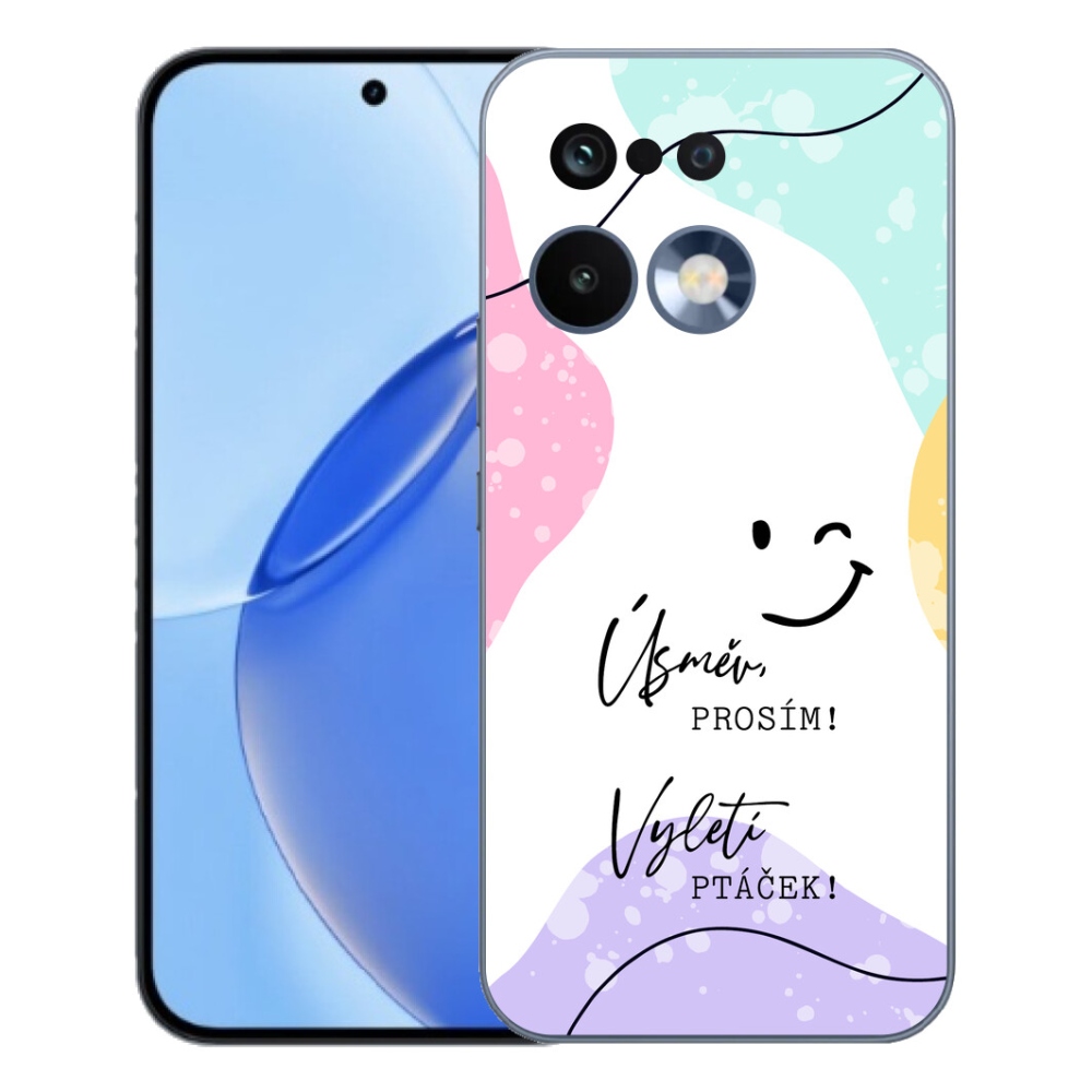 Gélový kryt mmCase na Realme 16 Pro - vtipný text 4 biele pozadie