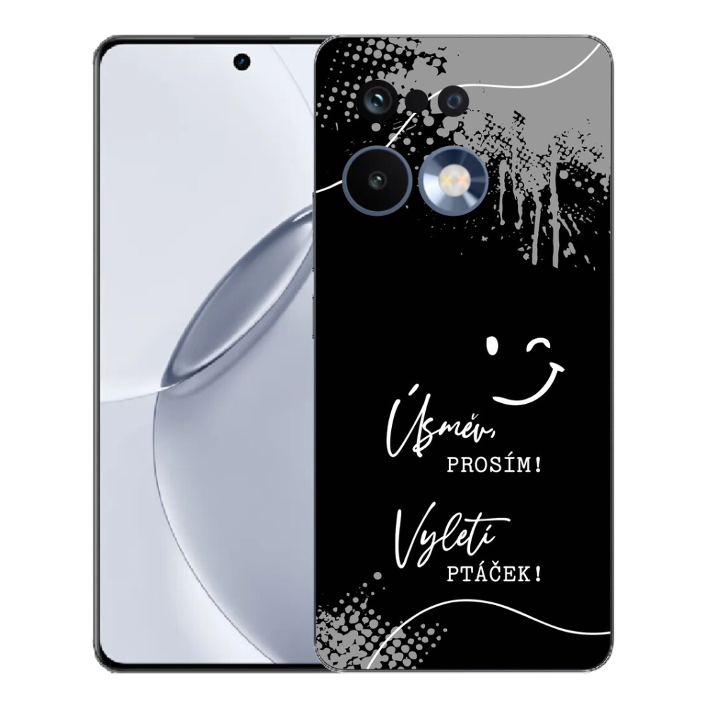 Gélový kryt mmCase na Realme 16 Pro+ - vtipný text 4 čierne pozadie