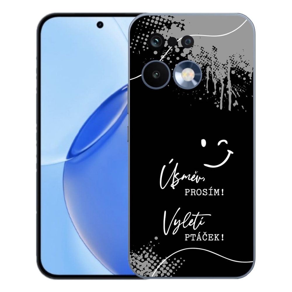 Gélový kryt mmCase na Realme 16 Pro - vtipný text 4 čierne pozadie