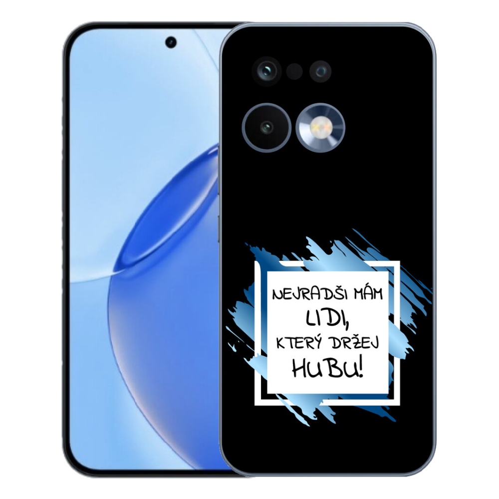 Gélový kryt mmCase na Realme 16 Pro - vtipný text 7 bieločierne pozadie