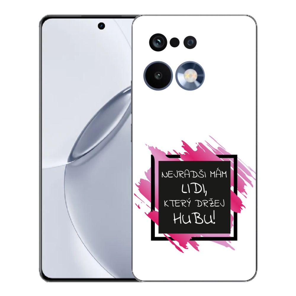 Gélový kryt mmCase na Realme 16 Pro+ - vtipný text 7 čiernobiele pozadie