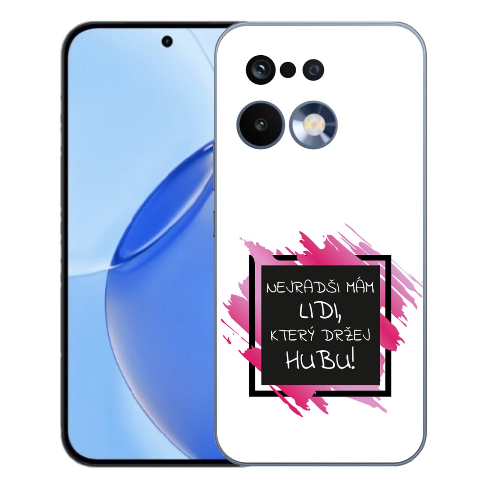 Gélový kryt mmCase na Realme 16 Pro - vtipný text 7 čiernobiele pozadie