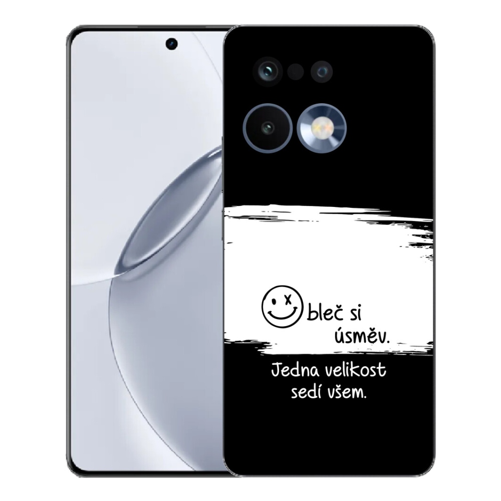 Gélový kryt mmCase na Realme 16 Pro+ - vtipný text 8 bieločierne pozadie