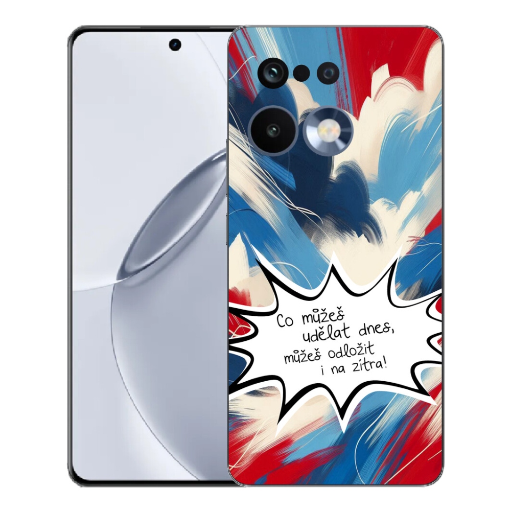 Gélový kryt mmCase na Realme 16 Pro+ - vtipný text 9 biele pozadie