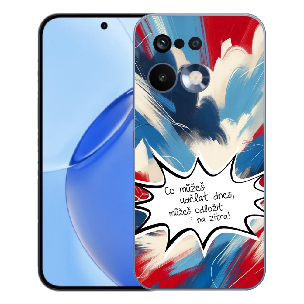 Gélový kryt mmCase na Realme 16 Pro - vtipný text 9 biele pozadie