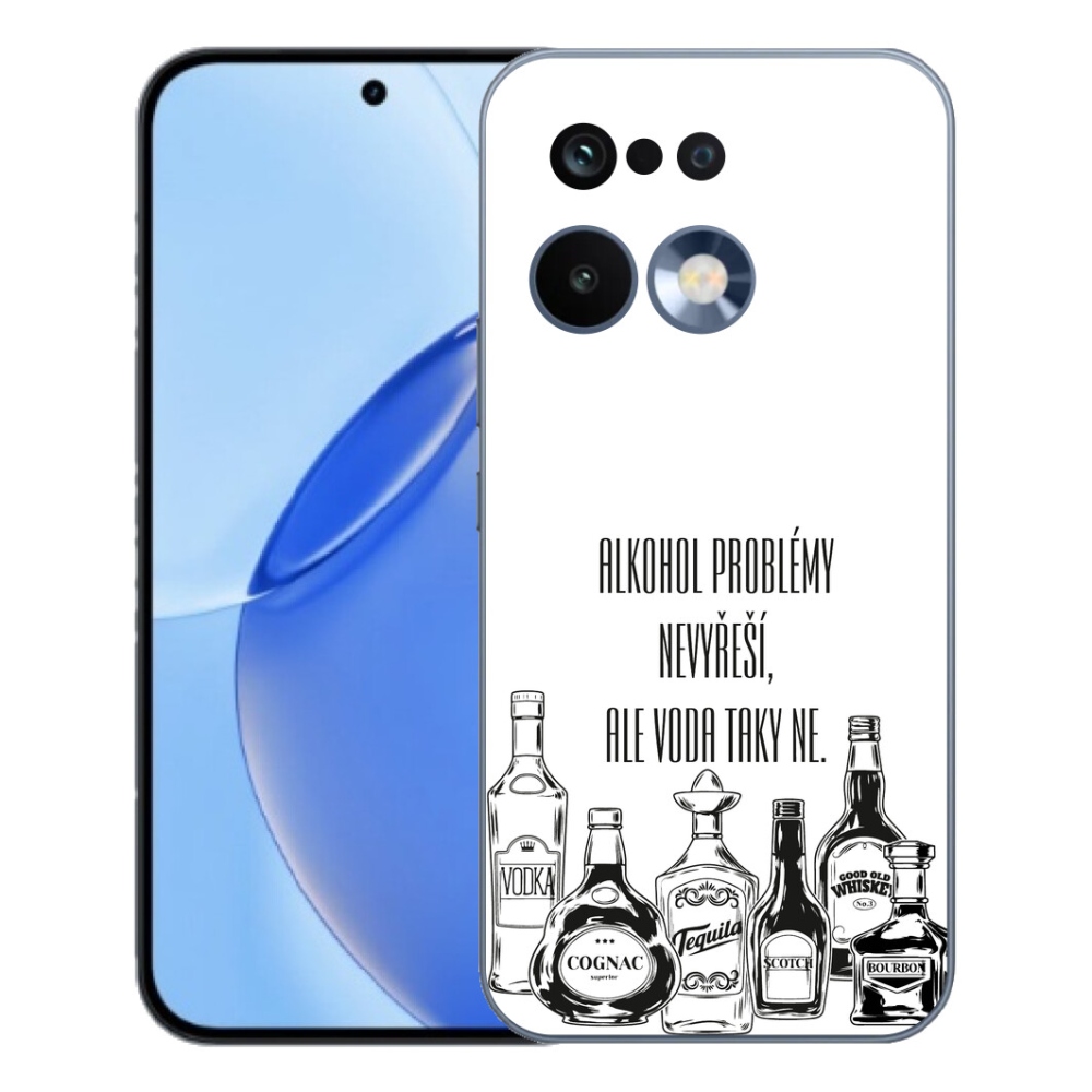 Gélový kryt mmCase na Realme 16 Pro - vtipný text biele pozadie