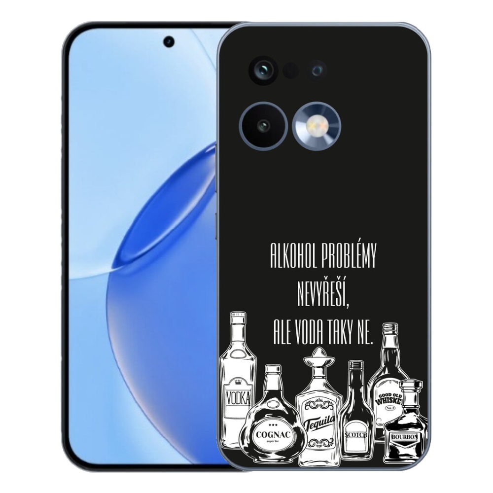 Gélový kryt mmCase na Realme 16 Pro - vtipný text čierne pozadie