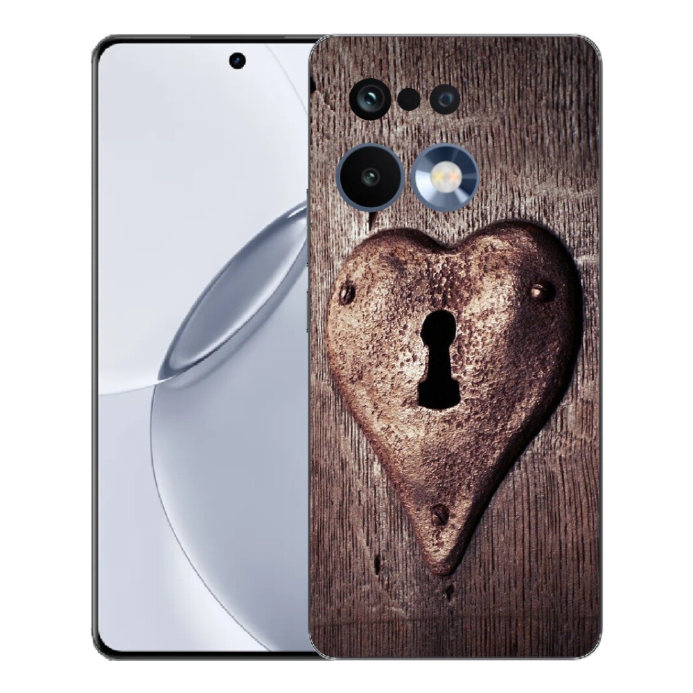 Gélový kryt mmCase na Realme 16 Pro+ - zámok v tvare srdca